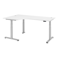 Sitz-Steh-Winkeltisch el.200x120cm 90°Wei