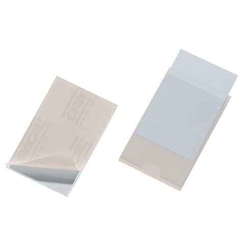 Selbstklebetasche POCKETFIX® - 90x57 mm, seitlich offen, transparent, 10 Stück