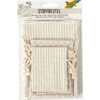 folia Stoffs&auml;ckchen mit Motiv Streifen und...
