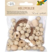 folia Bastelset Holzperlen natur braun gallery