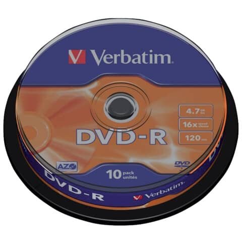 10 Verbatim DVD-R 4,7 GB