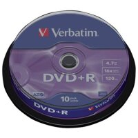 10 Verbatim DVD+R 4,7 GB