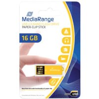 USB Stick 2.0 ClipOn, 16 GB, gelb MEDIAR gallery