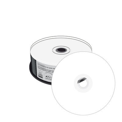 CD-R 700MB|80min 52x speed, inkjet fullsurface printable, black dye, Cake 25