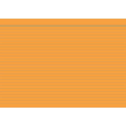 Karteikarten - DIN A7, liniert, orange, 100 Karten