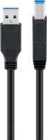 goobay USB 3.0 A/USB 3.0 B Kabel 3,0 m schwarz