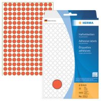 Vielzwecketiketten/Farbpunkte Ø 8 mm, rund, rot,...