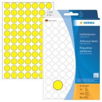 Vielzwecketiketten/Farbpunkte Ø 13 mm, rund, gelb,...
