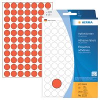 Vielzwecketiketten/Farbpunkte Ø 13 mm, rund, rot,...