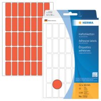 Vielzwecketiketten 12 x 30 mm, rot, permanent haftend,...