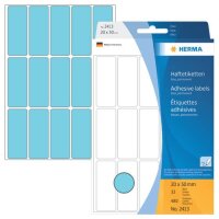 Vielzwecketiketten 20 x 50 mm, blau, permanent haftend,...