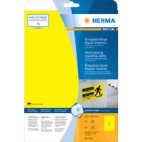 Wetterfeste Folien-Etiketten, gelb, A4, 210 x 297 mm,...