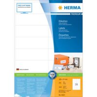 PREMIUM Etiketten A4, 105 x 37 mm, weiß, permanent...