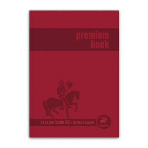 Geschäftsbuch Premium - A6, 96 Blatt, 90g/qm, 5 mm kariert, Hardcover