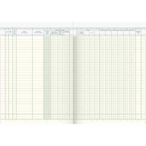 Rechnungs-/Waren-Eingangsbuch, 2 Seiten, A4, 210 x 257 mm, 40 Blatt