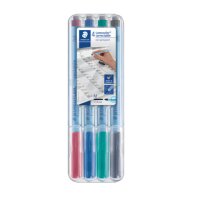 STAEDTLER Folienstifte farbsortiert non-permanent, 4 St.