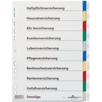 DURABLE Ordnerregister DIN A4 Vollformat blanko mit...