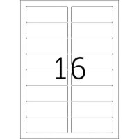Namensetiketten, ablösbar, A4, 88,9 x 33,8 mm,...