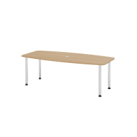 Konferenztisch 220cm/4 Chromfüße E