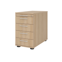Standcontainer 80cm,4Schub,Schloss RE Eiche