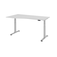Sitz-Steh-Schreibtisch el.180x100/80cm Grau