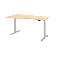 Sitz-Steh-Schreibtisch el.180x100/80cm Ahorn