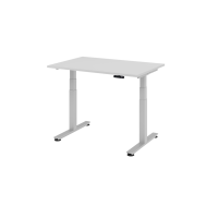 Sitz-Steh-Schreibtisch el.120x80cm Grau