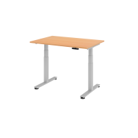 Sitz-Steh-Schreibtisch el.120x80cm Buche