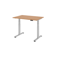 Sitz-Steh-Schreibtisch el.120x80cm Nussb.