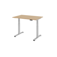 Sitz-Steh-Schreibtisch el.120x80cm Eiche