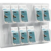 helit Wandprospekthalter transparent 1/3 DIN A4 76,6 x...
