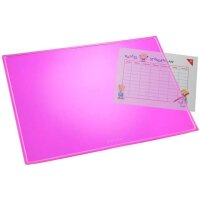 Schreibunterlage DURELLA - 53 x 40 cm, transluzent neonpink