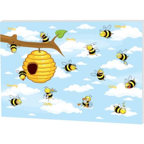 Notiz-Schreibunterlage "Crazy Bees" - 60 x 42 cm, 30 Blatt