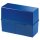 Karteibox DIN A5 quer, max 500 Karten mit Stahlscharnier, blau