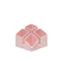Schreibtisch-Köcher SCALA - 4 Fächern, quarz rosa