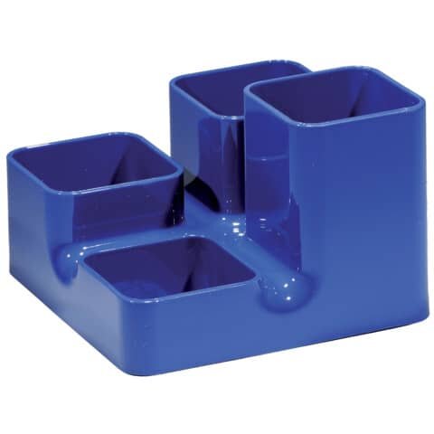 arlac® Stiftehalter blau Polystyrol 4 Fächer 13,0 x 13,0 x 9,0 cm