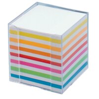 Zettelbox, 9 x 9 x 9cm, weiß/farbi gallery