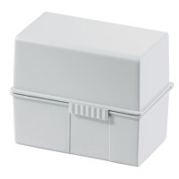 Karteibox DIN A6 quer, max 400 Karten m. Stahlscharnier,...