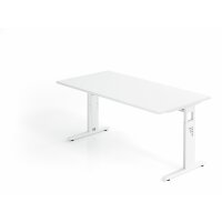 Schreibtisch C-Fuß 160x80cm Wei&sz gallery