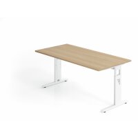Schreibtisch C-Fuß 160x80cm Eiche/ gallery
