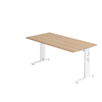 Schreibtisch C-Fuß 160x80cm Eiche/Wei&s