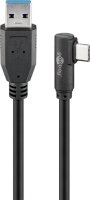 goobay USB C/USB 3.0 A Kabel 0,5 m schwarz