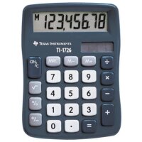 Mini-Tischrechner TI-1726, Solar- und Batteri