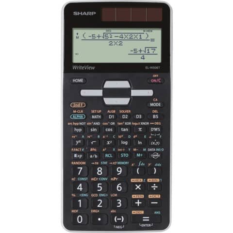 SHARP EL-W506T Wissenschaftlicher Taschenrechner schwarz/silber