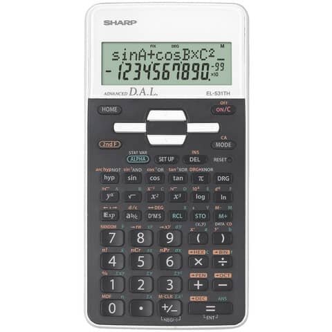 SHARP EL-531TH Wissenschaftlicher Taschenrechner schwarz/weiß