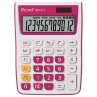 Rebell SDC912 Tischrechner pink/weiß