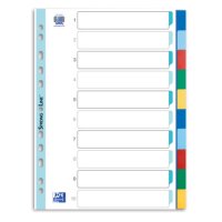 OXFORD Ordnerregister DIN A4 Vollformat blanko farbig...