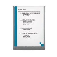DURABLE T&uuml;rschild CLICK SIGN Kunststoff grau DIN...