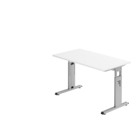 Schreibtisch C-Fuß 120x67cm Weiß/