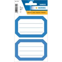 Schuletiketten neutral blauer Rand liniert 82x55 mm